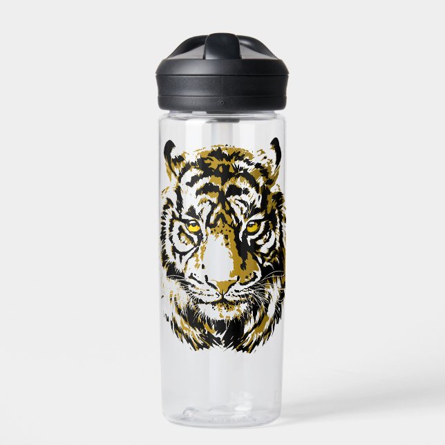 Tiger Head Water Bottle - Tiger Water Bottle (Front)