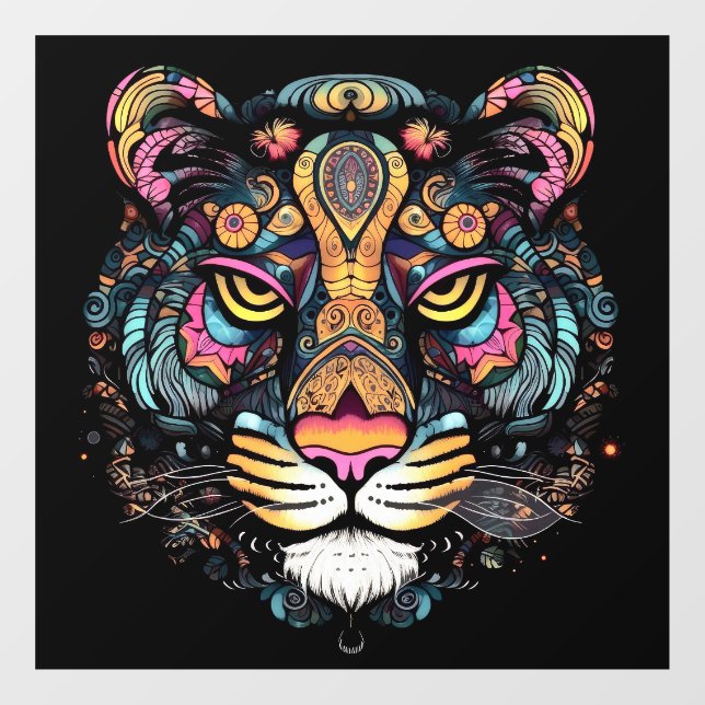 Tiger Head  Window Cling (Sheet)