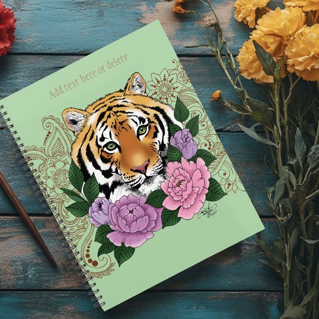 Tiger Henna Pink Purple Flowers Planner (Creator Uploaded)