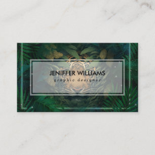 Tiger hiding in Foliage Business Card