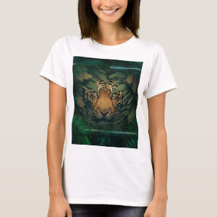 Tiger hiding in Foliage                T-Shirt