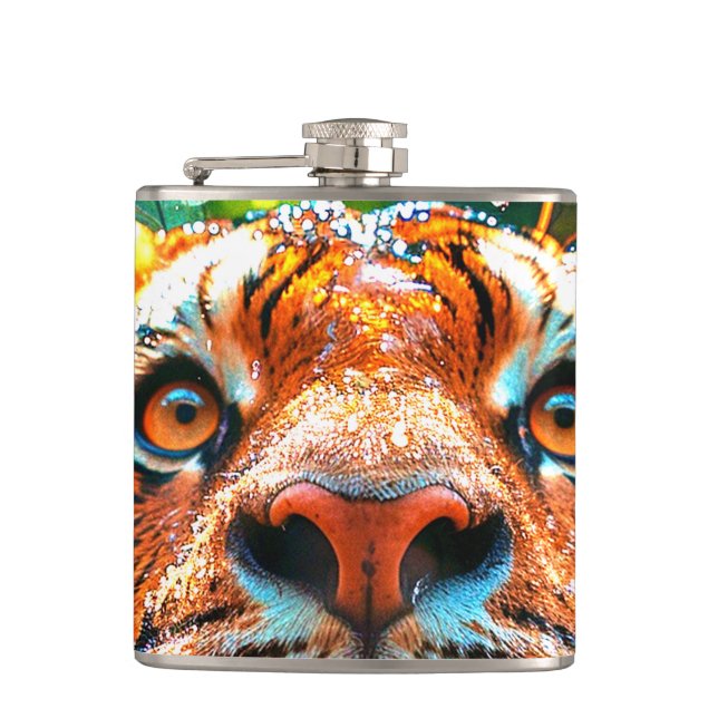 Tiger Hip Flask (Front)