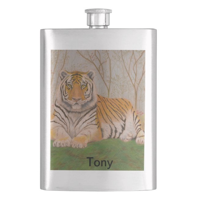 Tiger Hip Flask (Front)