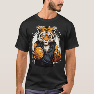 Tiger holding a basketball T-Shirt