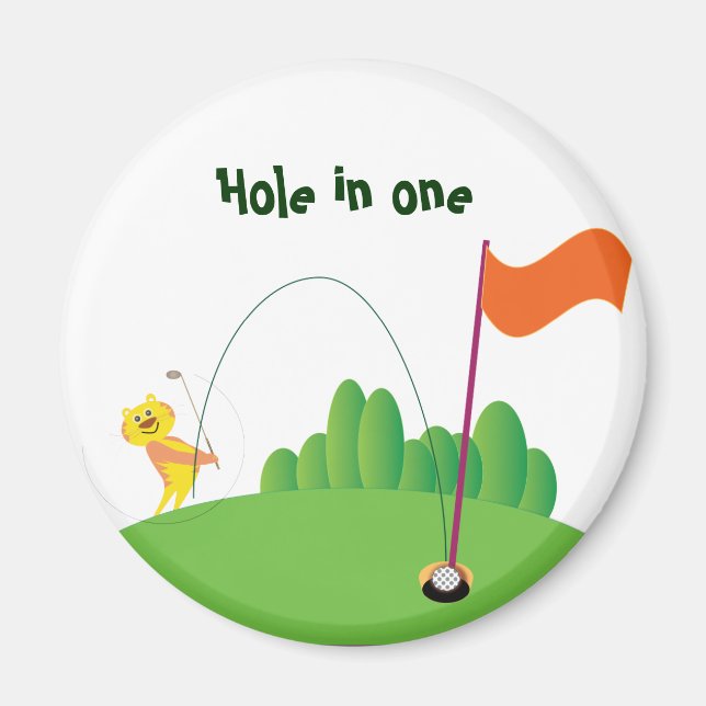 Tiger :: Hole in One Magnet (Front)
