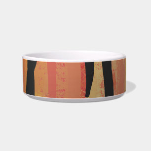 Tiger Hot orange and Black Print Bowl