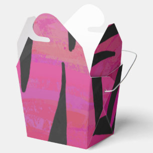 Tiger Hot Pink and Black Print Favor Box