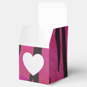 Tiger Hot Pink and Black Print Favor Box