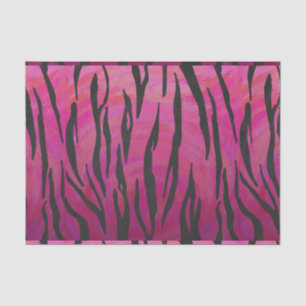Tiger Hot Pink and Black Print Tissue Paper