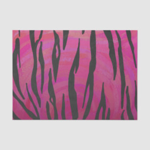 Tiger Hot Pink and Black Print Tissue Paper
