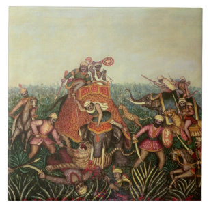 Tiger Hunt, 1892 (oil on canvas) Tile