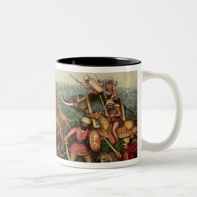 Tiger Hunt, 1892 (oil on canvas) Two-Tone Coffee Mug (Right)