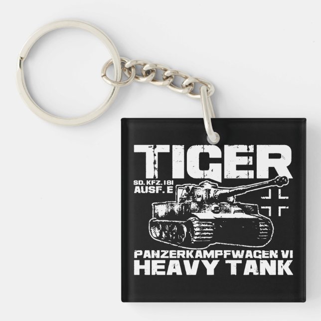 Tiger I Acrylic Keychain (Front)