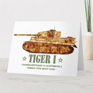 Tiger I World War Two German Heavy Tank Panzer WW2 Thank You Card