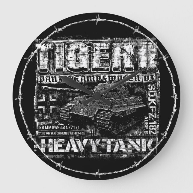 Tiger II Large Clock (Front)