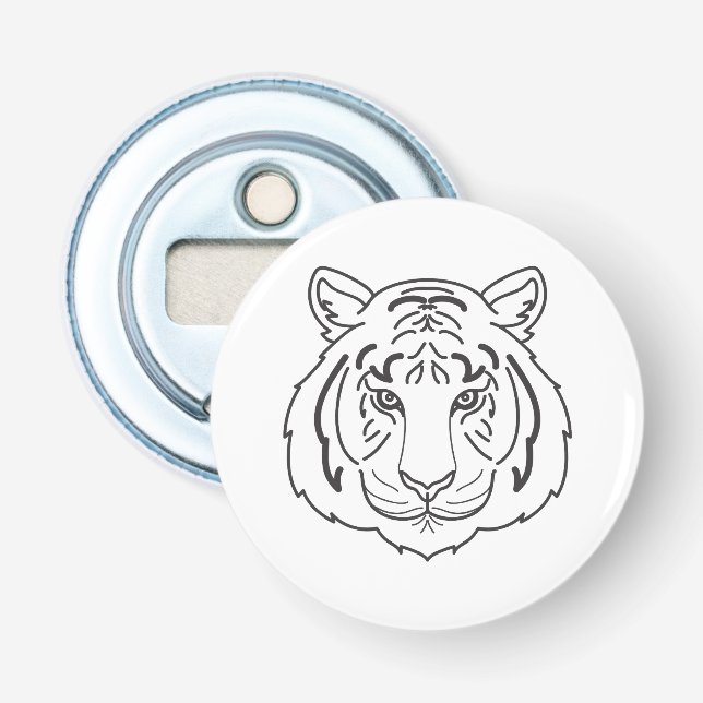 Tiger Illustration Bottle Opener (Front)