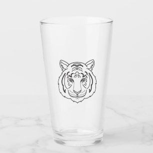 Tiger Illustration Glass