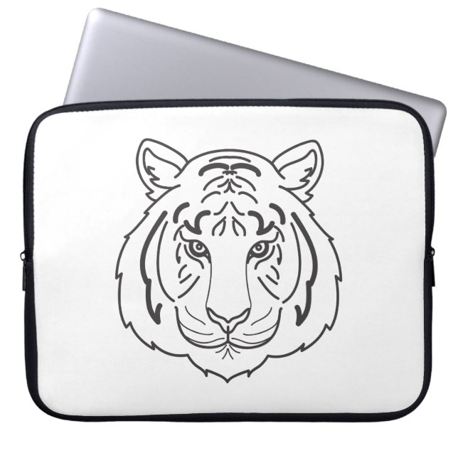 Tiger Illustration Laptop Sleeve (Front)