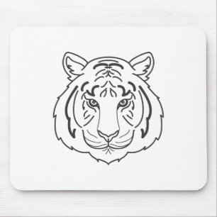 Tiger Illustration Mouse Pad