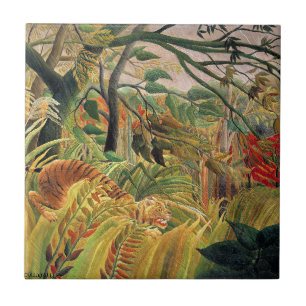 Tiger in a Tropical Storm by Rousseau Tile