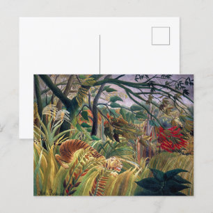 Tiger in A Tropical Storm   Henri Rousseau   Postcard