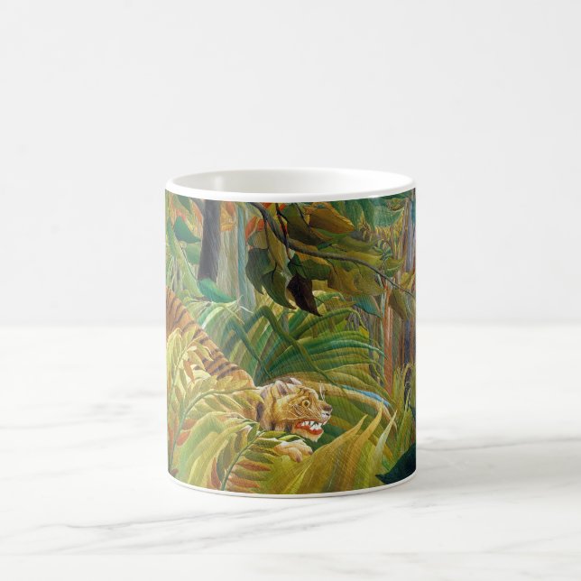 Tiger in a Tropical Storm, Rousseau Coffee Mug (Center)