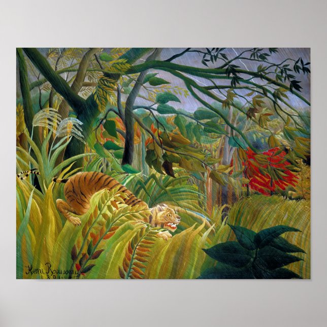 Tiger in a Tropical Storm, Rousseau Poster (Front)