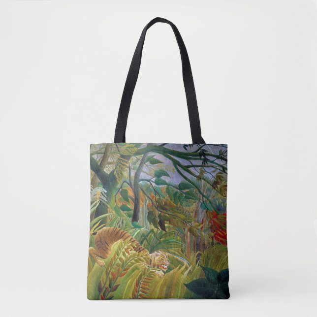 Tiger in a Tropical Storm, Rousseau Tote Bag (Front)