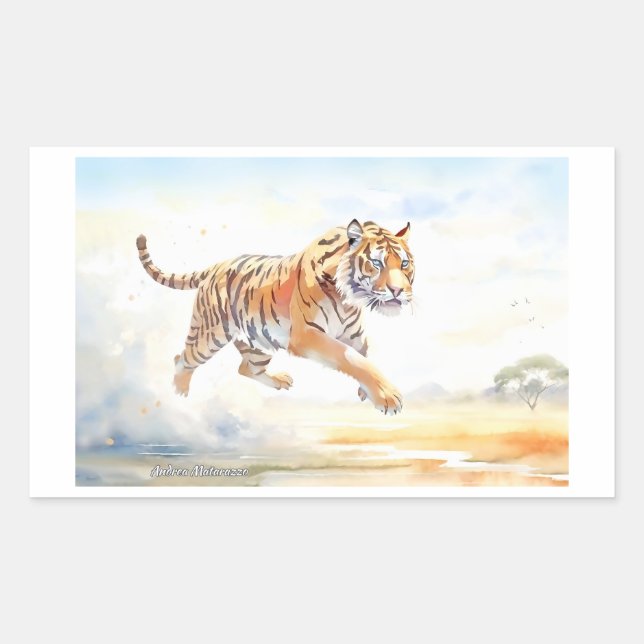 Tiger in Action 3  Sticker (Front)
