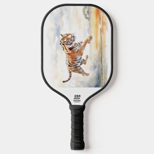 Tiger in Action Pickleball Paddle (Front)
