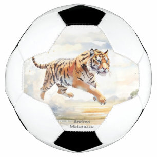 Tiger in Action Soccer Ball