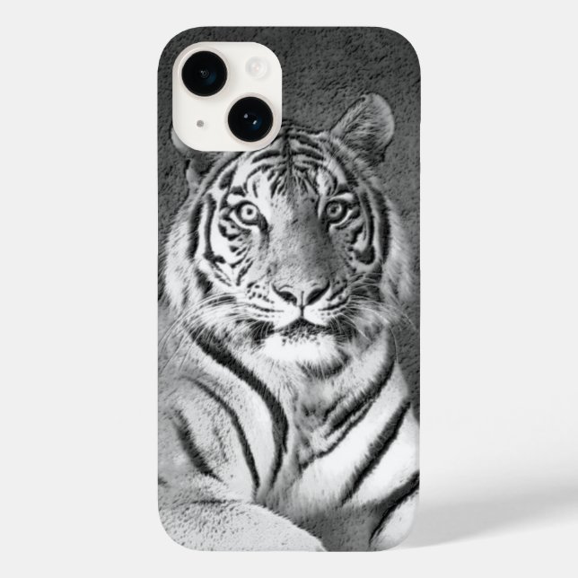 Tiger in Black and White Case-Mate iPhone Case (Back)