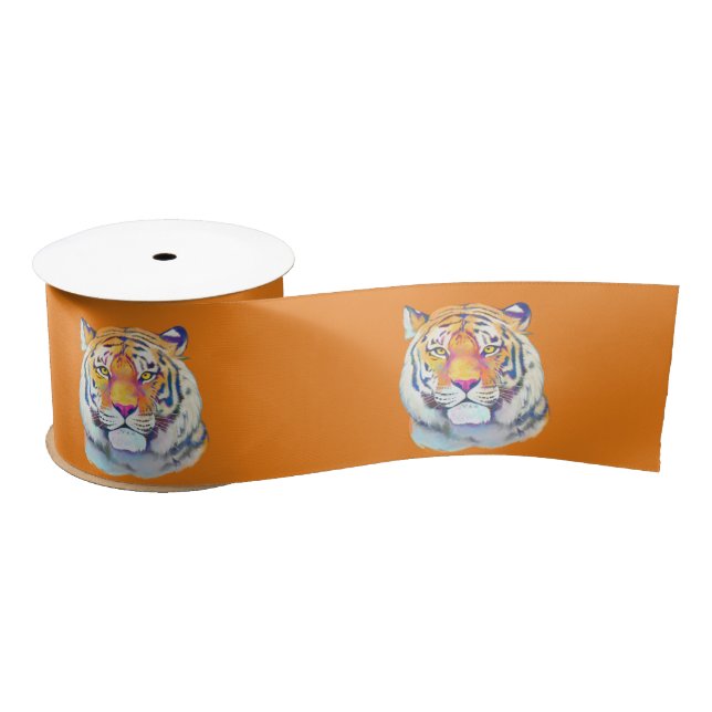 Tiger in Colours 3" Satin Ribbon (Spool)