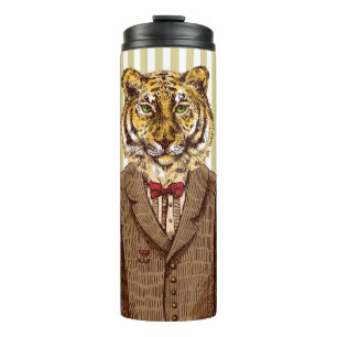 Tiger In Evening Wear Thermal Tumbler