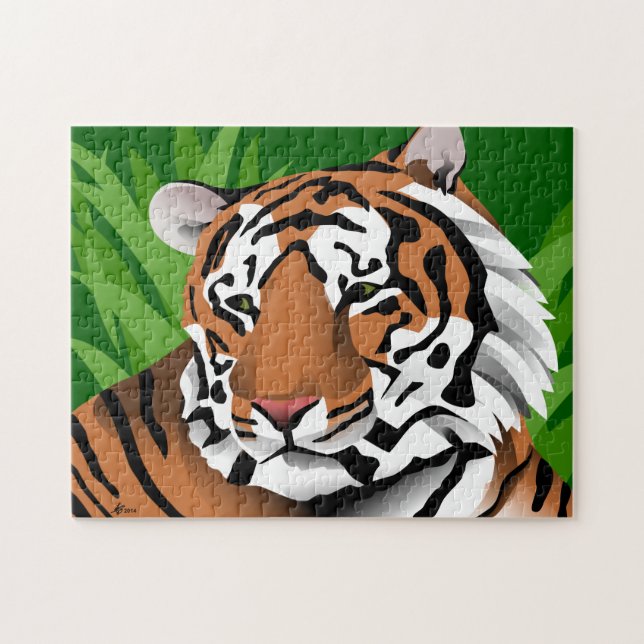Tiger In Jungle Jigsaw Puzzle (Horizontal)