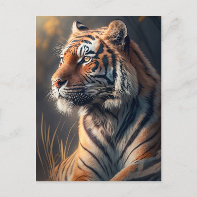 Tiger In Nature Post Card (Front)