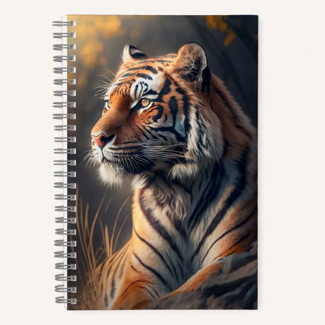 Tiger In Nature Spiral Notebook 5.5" x 8.5" (Front)