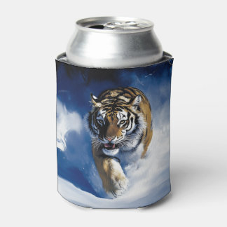 Tiger in the Snow Can Cooler