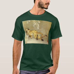 Tiger In The Snow Hokusai Japanese Woodblock  T-Shirt