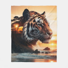 Tiger in the sunset / Tiger at sunset