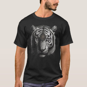 Tiger in White - Artwork - Animal Art Tiger T-Shirt