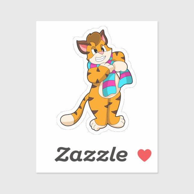 Tiger in Winter with Scarf (Sheet)