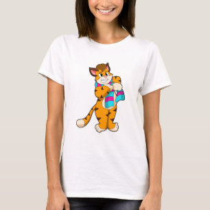 Tiger in Winter with Scarf T-Shirt