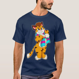 Tiger in Winter with Scarf T-Shirt