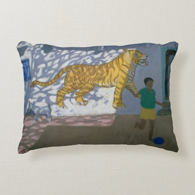 Tiger India Decorative Pillow (Front)