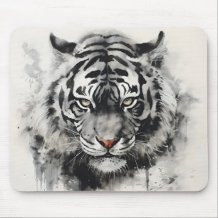 Tiger Ink Painting Mouse Pad
