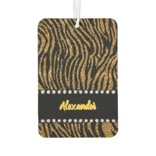 Tiger-inspired glittering animal print backdrop air freshener