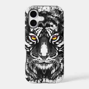 Tiger iPhone 11 Case   Black and White Tiger 