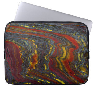 Tiger Iron In Red, Yellow, Blue Laptop Sleeve