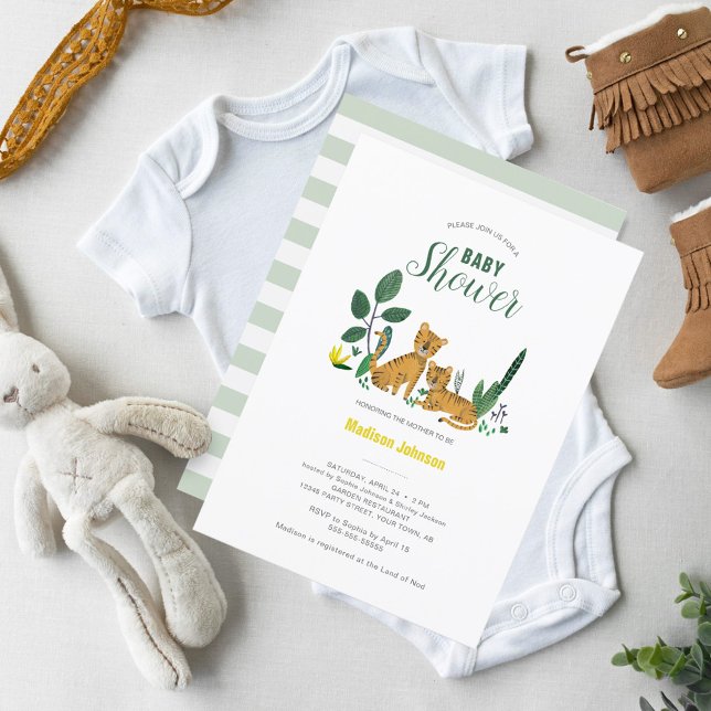 Tiger Jungle Boy | Animal | Carte Baby shower (Créateur téléchargé)